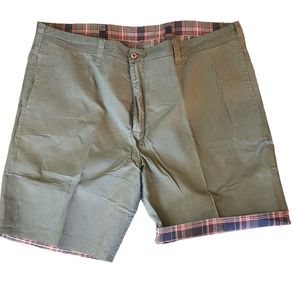 Olde School Reversible Madras Shorts W42 olive navy multi
